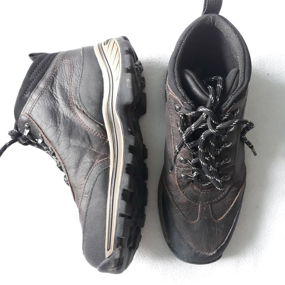 Timberland Other - Timberland Leather Brown Hiking Boots Boys Sz 4